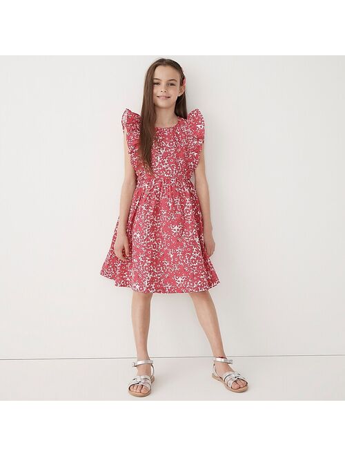 J.Crew Girls' flutter-sleeve dress in floral