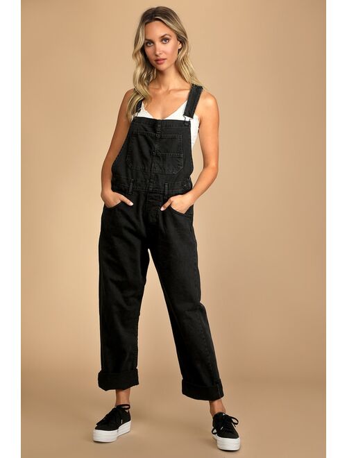 Free People Ziggy Medium Wash Denim Overalls