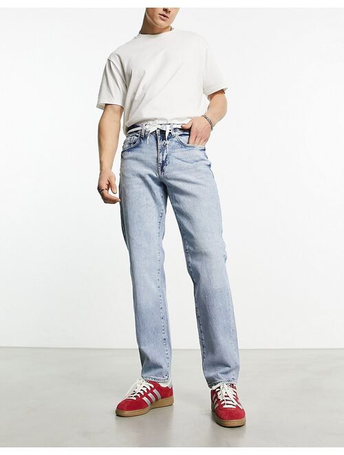 Selected Homme straight fit jeans in light wash