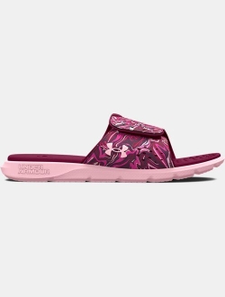 Girls' UA Ignite Pro Graphic Strap Slides