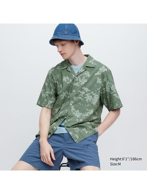 UNIQLO Open Collar Short Sleeve Shirt