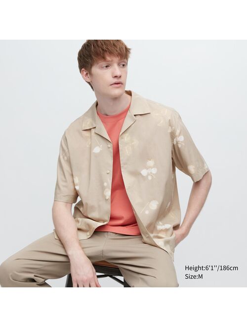 UNIQLO Open Collar Short Sleeve Shirt