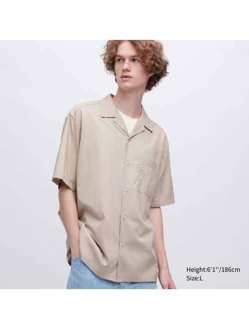 UNIQLO Open Collar Short-Sleeve Shirt