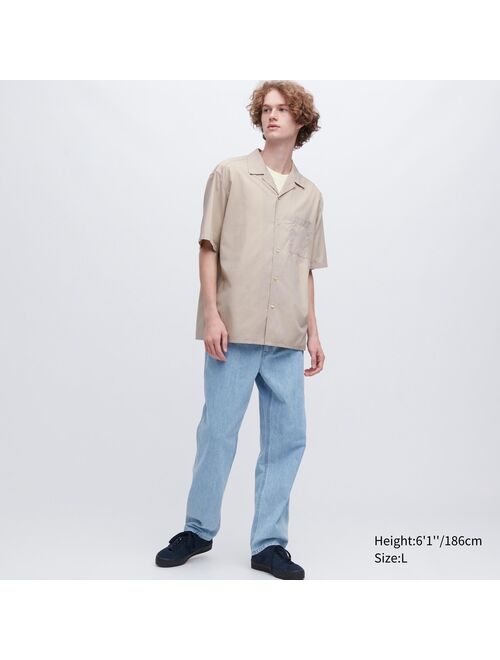 UNIQLO Open Collar Short-Sleeve Shirt