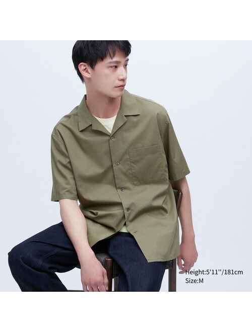 UNIQLO Open Collar Short-Sleeve Shirt