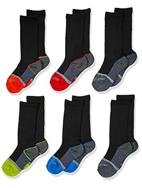 Fruit of the Loom boys 6 Pair Pack Half Cushion Socks