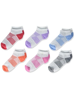 Unisex Kids' Cushioned Athletic Low Cut Socks, 6 Pairs