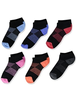 Unisex Kids' Cushioned Athletic Low Cut Socks, 6 Pairs