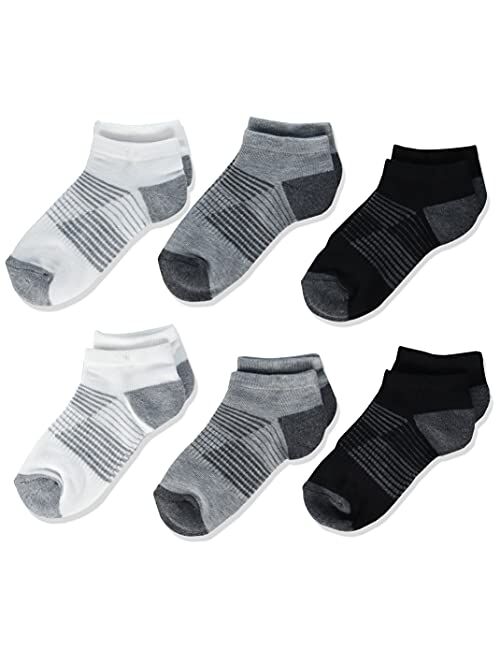 Amazon Essentials Unisex Kids' Cushioned Athletic Low Cut Socks, 6 Pairs