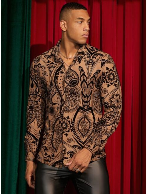 SHEIN Men Paisley Print Shirt