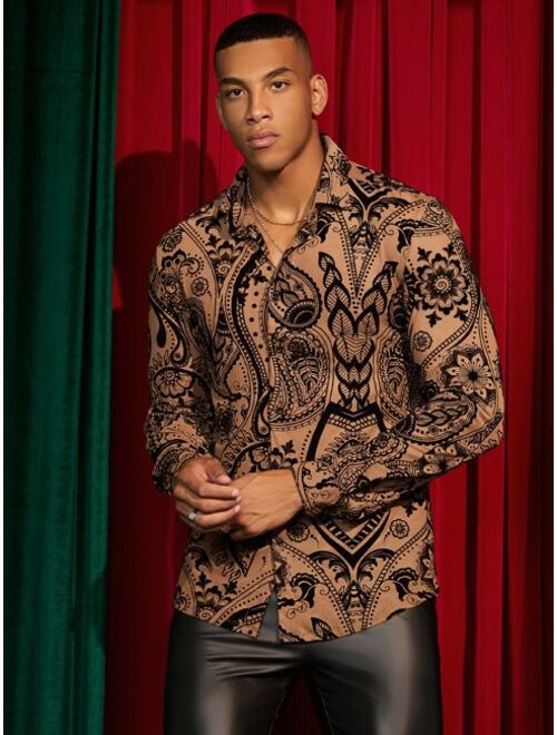 SHEIN Men Paisley Print Shirt