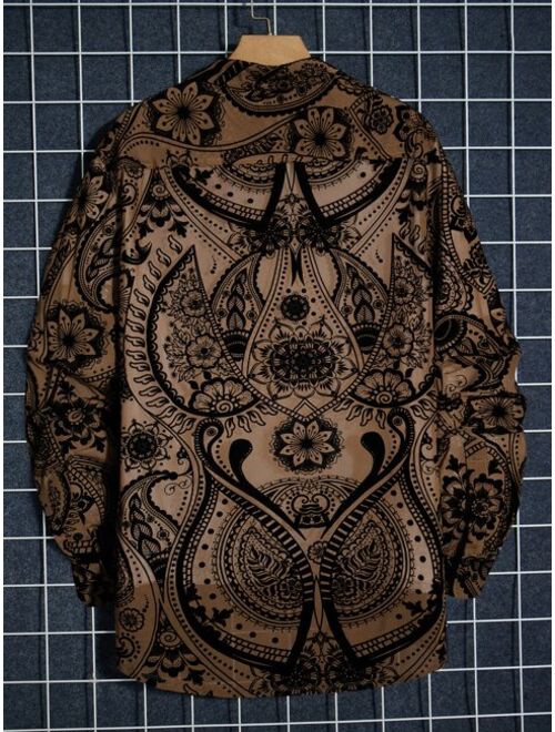 SHEIN Men Paisley Print Shirt