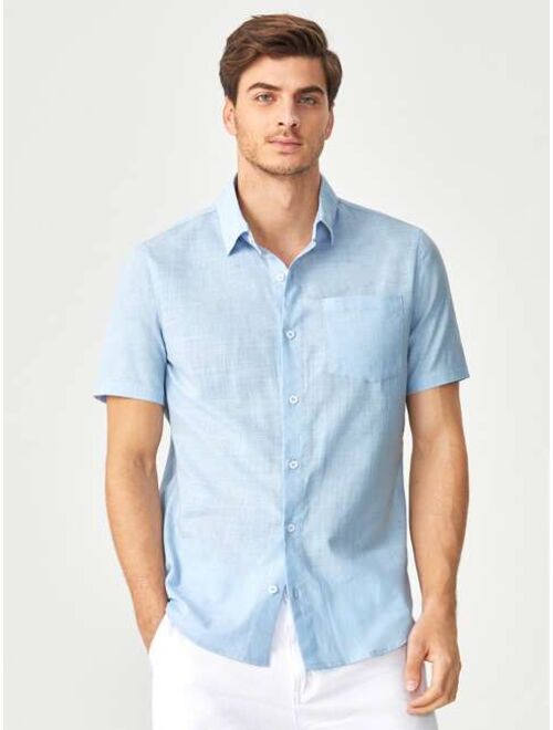 SHEIN Men Patched Pocket Shirt