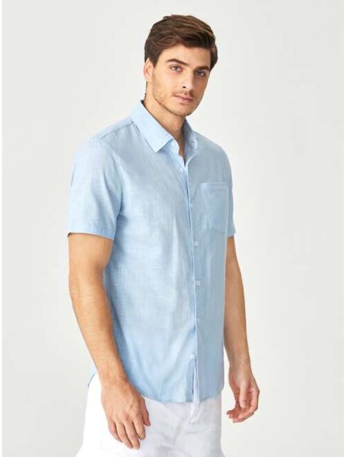 SHEIN Men Patched Pocket Shirt