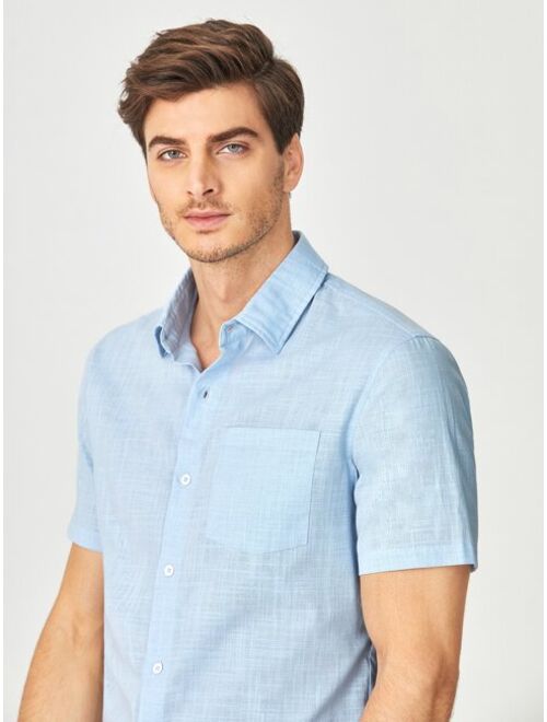 SHEIN Men Patched Pocket Shirt