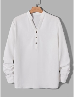 Men Half Button Shirt