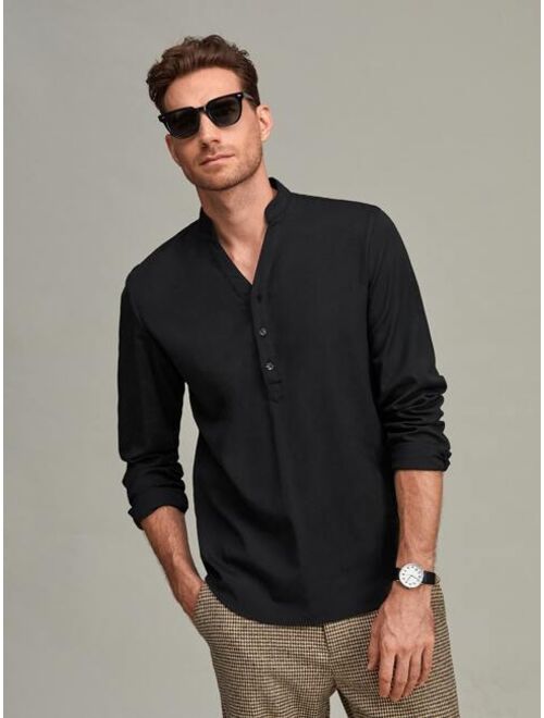 SHEIN Men Half Button Shirt