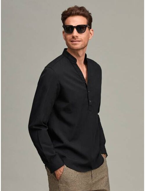 SHEIN Men Half Button Shirt