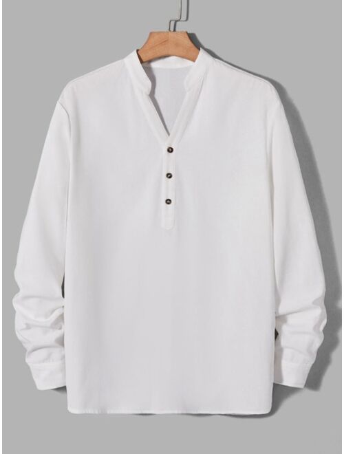 SHEIN Men Half Button Shirt