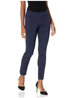 Rafaella Women's Petite Solid Supreme Stretch Pant with Pull-on Waistband