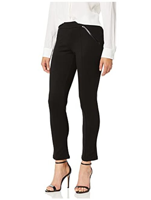 Rafaella Women's Petite Comfort Fit Ponte Knit Slim Leg Pant