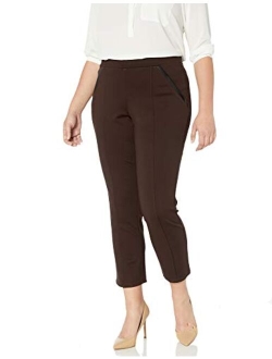 Rafaella Women's Plus-Size Ponte Comfort Fit Slim Leg Pants