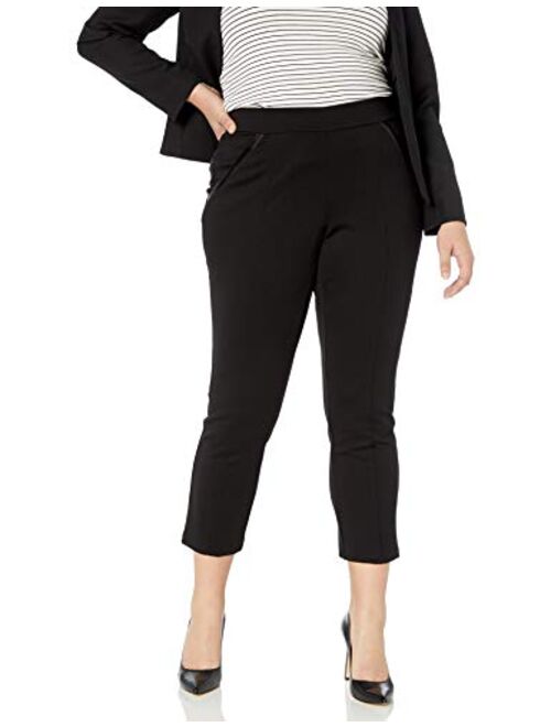 Rafaella Women's Plus-Size Ponte Comfort Fit Slim Leg Pants