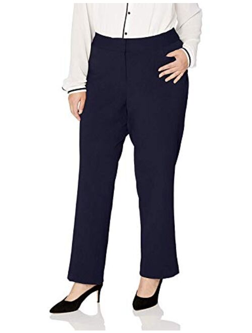 Rafaella Women's Plus Size Curvy Gabardine Slim Leg Dress Pant (Size 16-22)