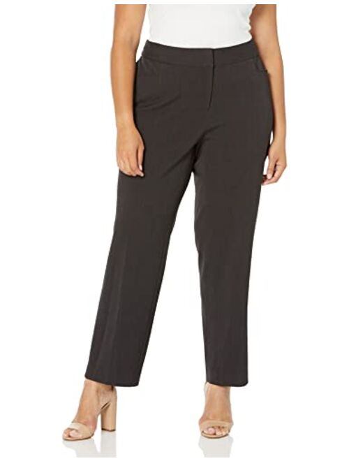 Rafaella Women's Plus Size Curvy Gabardine Slim Leg Dress Pant (Size 16-22)