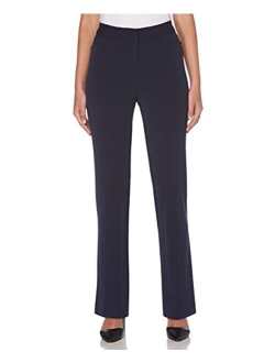 Rafaella Women's Curvy Gabardine Slim Leg Dress Pant (Petite Size 4-14)