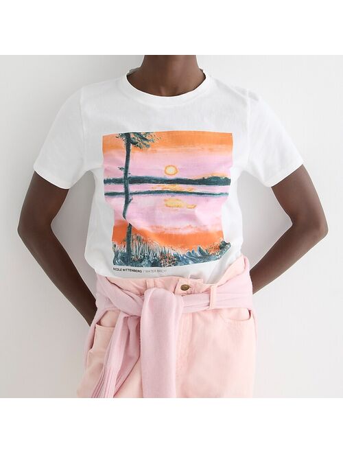 Limited-edition Nicole Wittenberg X J.Crew birch tree graphic T-shirt