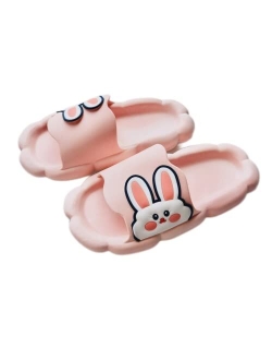 Floette Cute Slide Sandals Kawaii Slippers Shower Non-Slip Bathroom Spa Sandals Comfort Lightweight for Couple Lovers