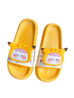 Floette Cute Slide Sandals Kawaii Slippers Shower Non-Slip Bathroom Spa Sandals Comfort Lightweight for Couple Lovers