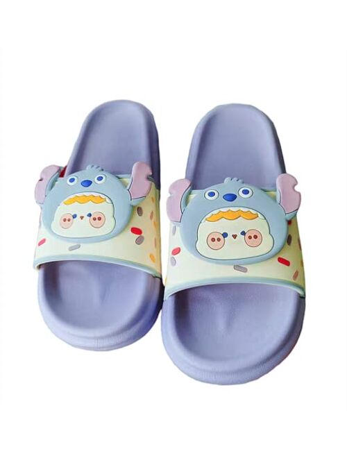 Floette Cute Slide Sandals Kawaii Slippers Shower Non-Slip Bathroom Spa Sandals Comfort Lightweight for Couple Lovers