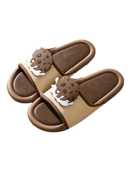 Floette Cute Slide Sandals Kawaii Slippers Shower Non-Slip Bathroom Spa Sandals Comfort Lightweight for Couple Lovers