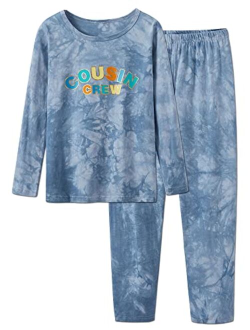 Beezizac Pajamas for Girls 100% Cotton Tie dye Unicorn Mermaid Sleepover PJ Set Size 6-18