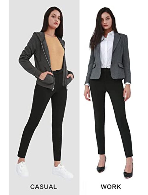 Bamans Dress Pants for Women Business Casual Stretch Skinny Work Pants with Pockets