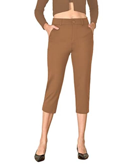 Bamans Dress Pants for Women Business Casual Stretch Skinny Work Pants with Pockets