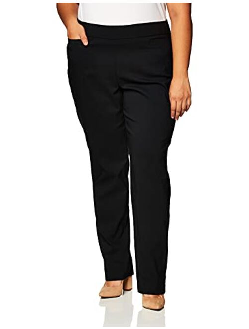 Briggs New York Women's Plus Size Super Stretch Millenium Welt Pocket Pull on Pant