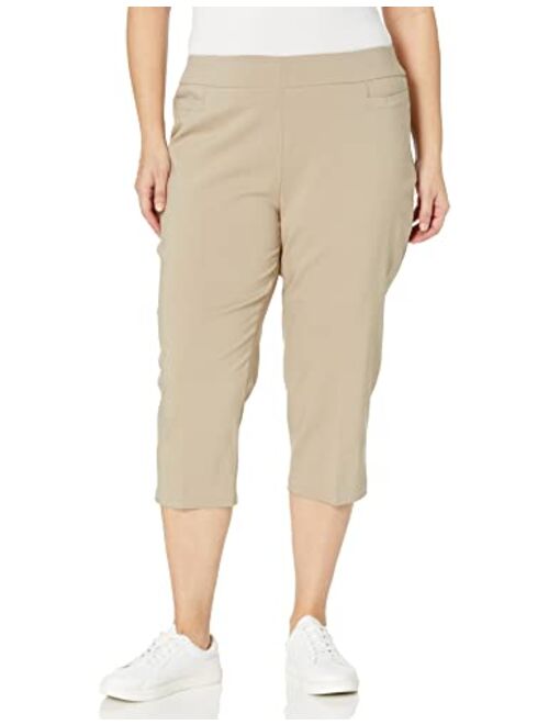 Briggs New York Women's Plus-Size Pull on Capri L Pocket