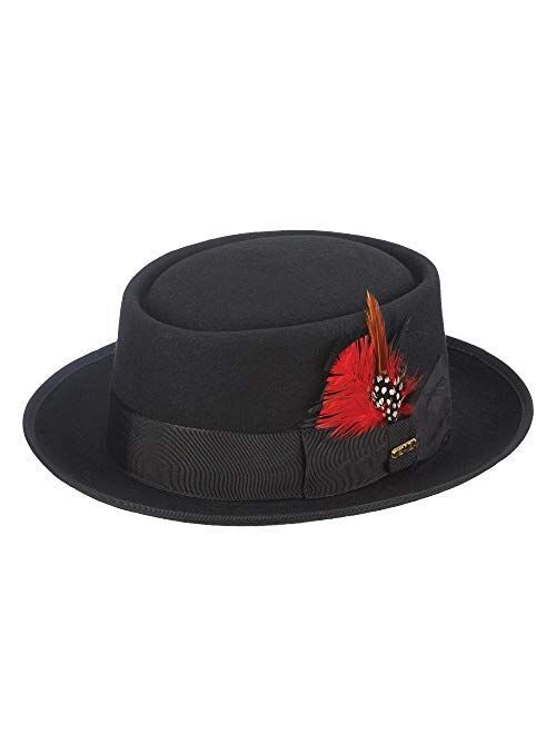 Scala Men's Wool Felt Porkpie Hat