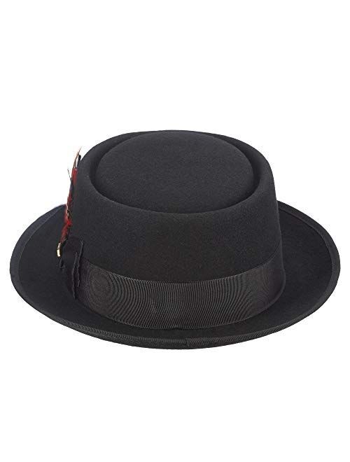 Scala Men's Wool Felt Porkpie Hat