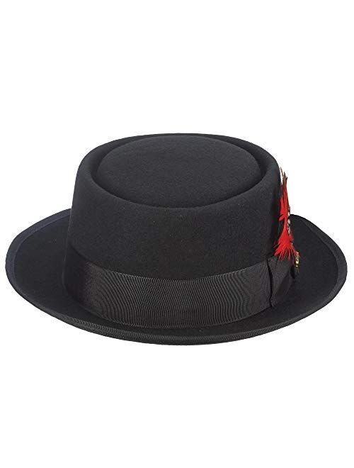 Scala Men's Wool Felt Porkpie Hat