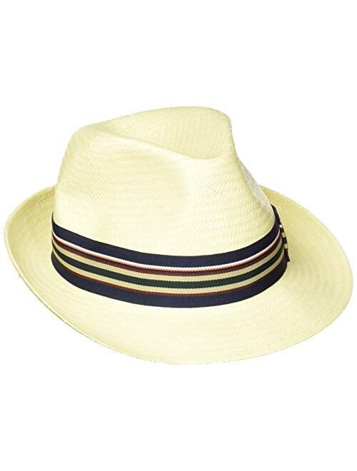 Scala Men's Toyo Fedora with Stripe Ribbon