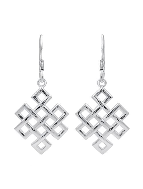 Tishavi Choice of Celtic Earrings for Women Sterling Silver, Silver Celtic Earrings for Women Dangling, 925 Sterling Silver Earrings for Women