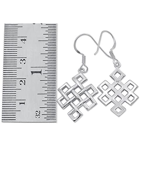 Tishavi Choice of Celtic Earrings for Women Sterling Silver, Silver Celtic Earrings for Women Dangling, 925 Sterling Silver Earrings for Women