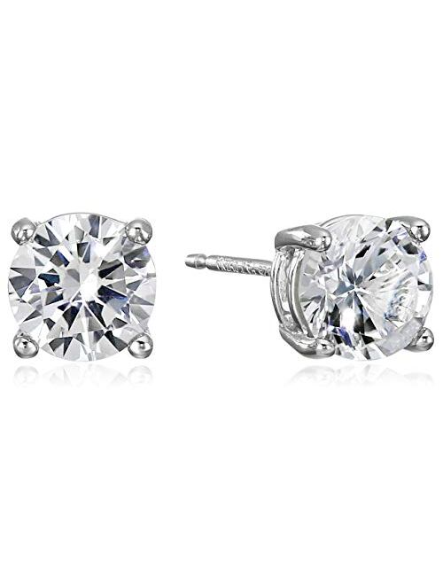 Amazon Essentials Sterling Silver Genuine or Created Round Cut Birthstone Stud Earrings