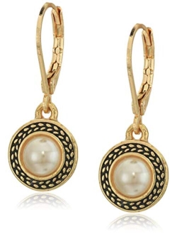 Napier Women's Pierced Earrings Pearl Drop Leverback