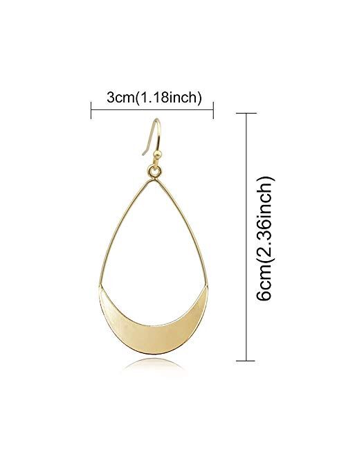 Five.L Lightweight Dangle Earrings Simple Earrings Gold Teardrop Earrings for Women