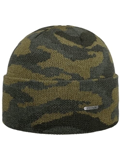 Camouflage Wool Beanie with Cuff Women/Men - Made in Italy